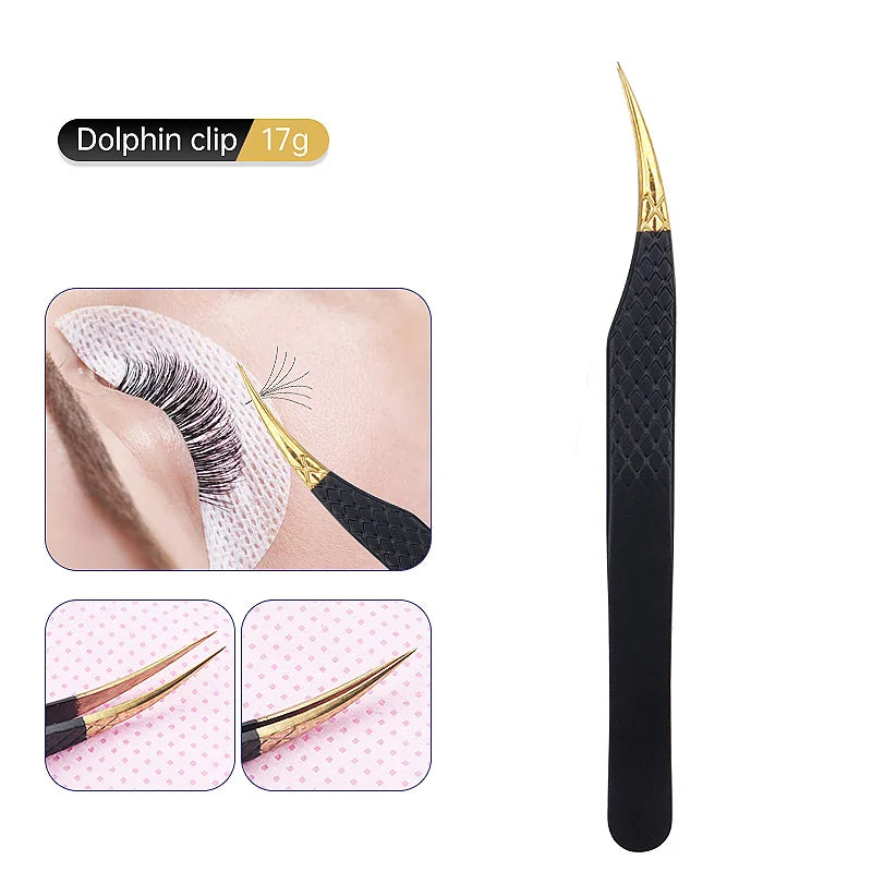 1pcs Makeup Eyelash Tweezers High Precision Clip Nail Drill Eyelash Eyebrow Stainless Steel Tweezers Woman Beauty Tools