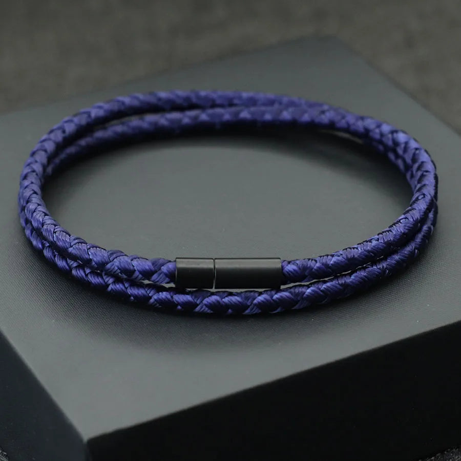 New Minimalist Keel Rope Bracelet For Men Bilayer Wrap Braslet Bangle Homme Nautical Braclet Gifts For Him Pulseria Joias