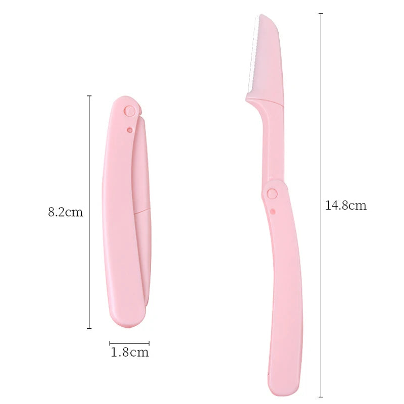 3pcs Fold Eyebrow Trimmer Scissors Hair Remover Eyebrow Comb Razor Eyebrow Clip Makeup Tools Face Razor for Women