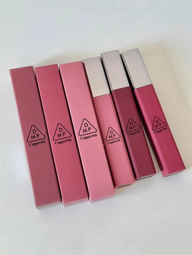 Cappuvini Matte Velvet Lip Glaze Moisturizing Smooth Long-Lasting Lipstick Makeup Lip Gloss