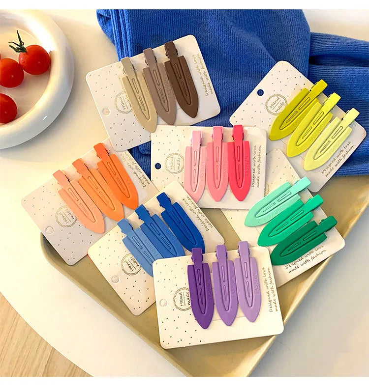3pcs Seamless Hair Clip Candy Color Hairpin Styling Barrette Makeup Tools Headband Clips Fashion Hair Accessories for Women