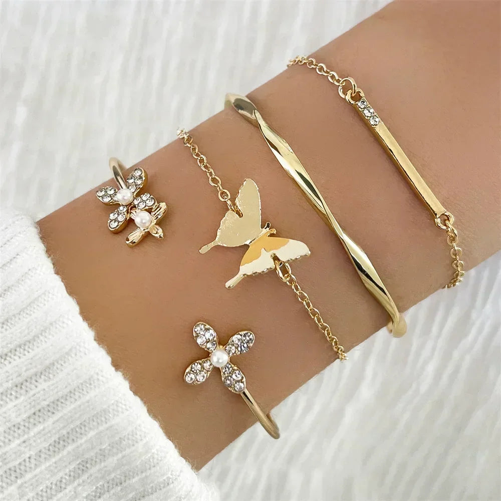 Hot Sale Exaggerate Individuality Metal Smooth Surface Water Drop Bangle for Woman  Adjustable Bracelet Paty Jewelry Daily Wear