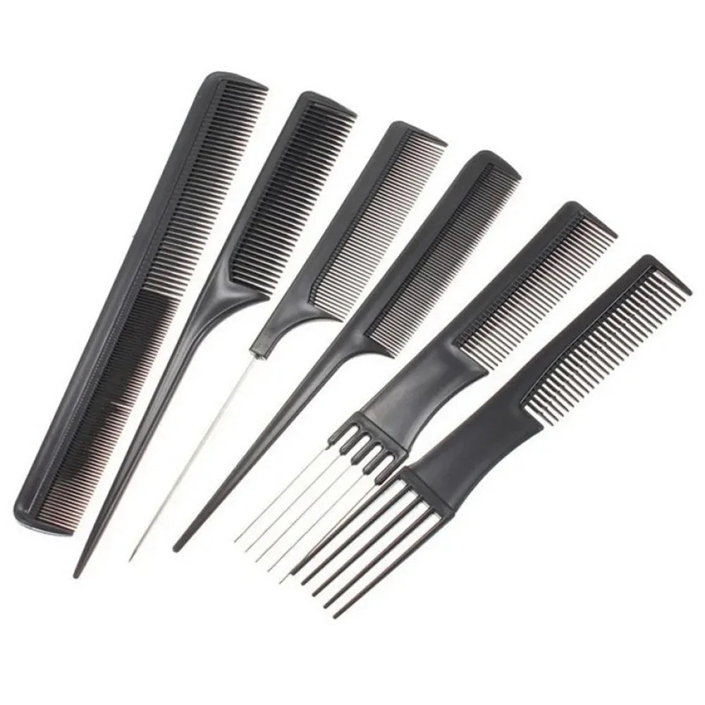 10PCS Professional Comb Multifunctional Comb Anti-static Hair Care and Hairdressing Tool Set Styling Salon Tool Accessories