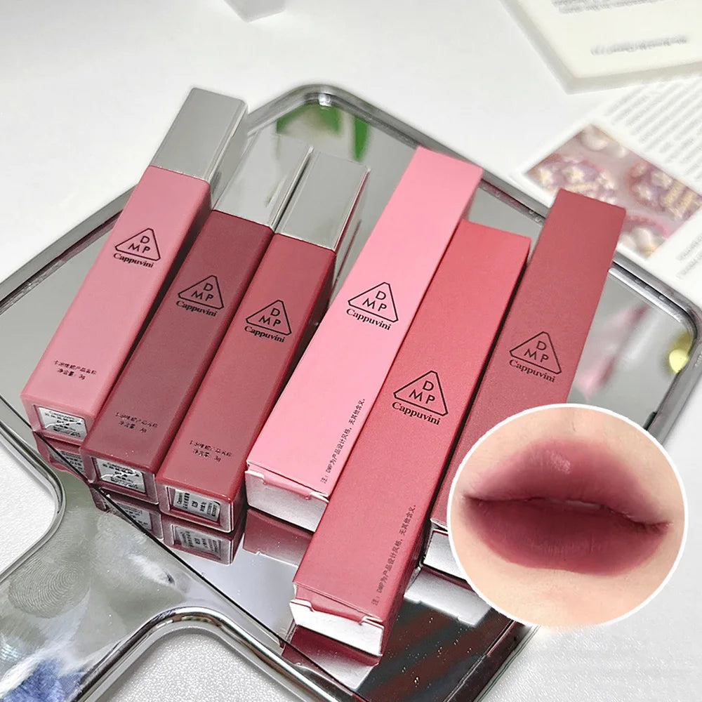 Cappuvini Matte Velvet Lip Glaze Moisturizing Smooth Long-Lasting Lipstick Makeup Lip Gloss