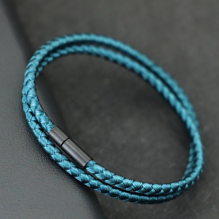 New Minimalist Keel Rope Bracelet For Men Bilayer Wrap Braslet Bangle Homme Nautical Braclet Gifts For Him Pulseria Joias