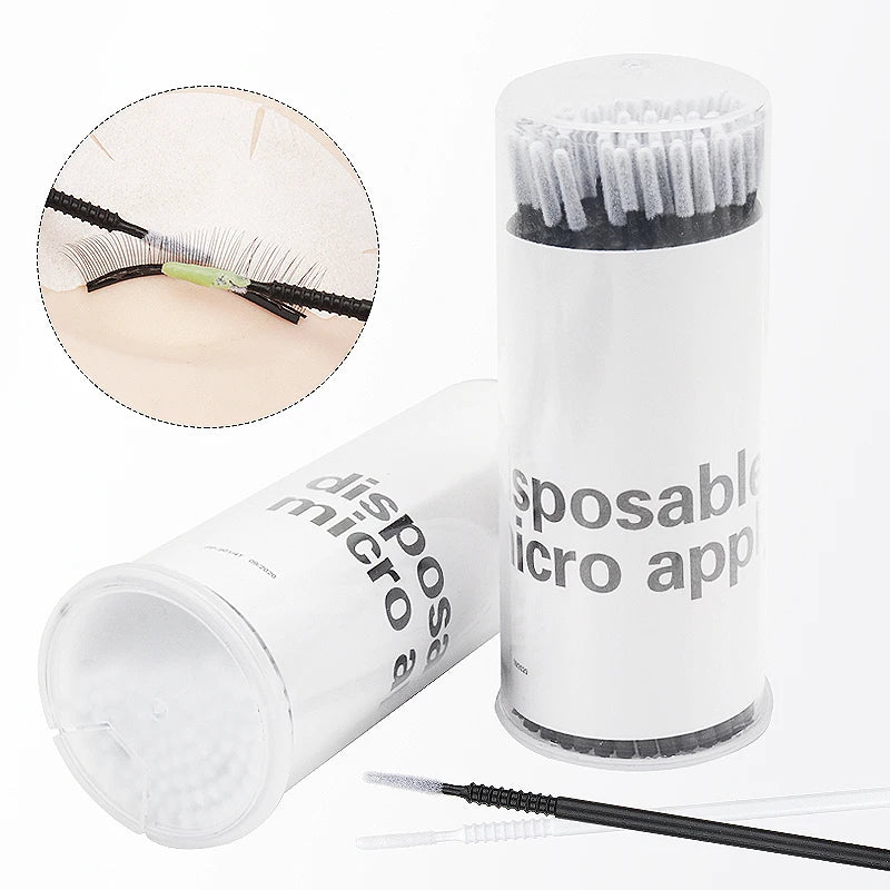 100 Pcs Disposable Spiral Handle Microbrush Mascara Wands Micro Brush Applicator Lashes Brushes Eyelash Extension Makeup Tools
