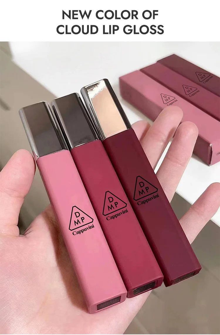 Cappuvini Matte Velvet Lip Glaze Moisturizing Smooth Long-Lasting Lipstick Makeup Lip Gloss
