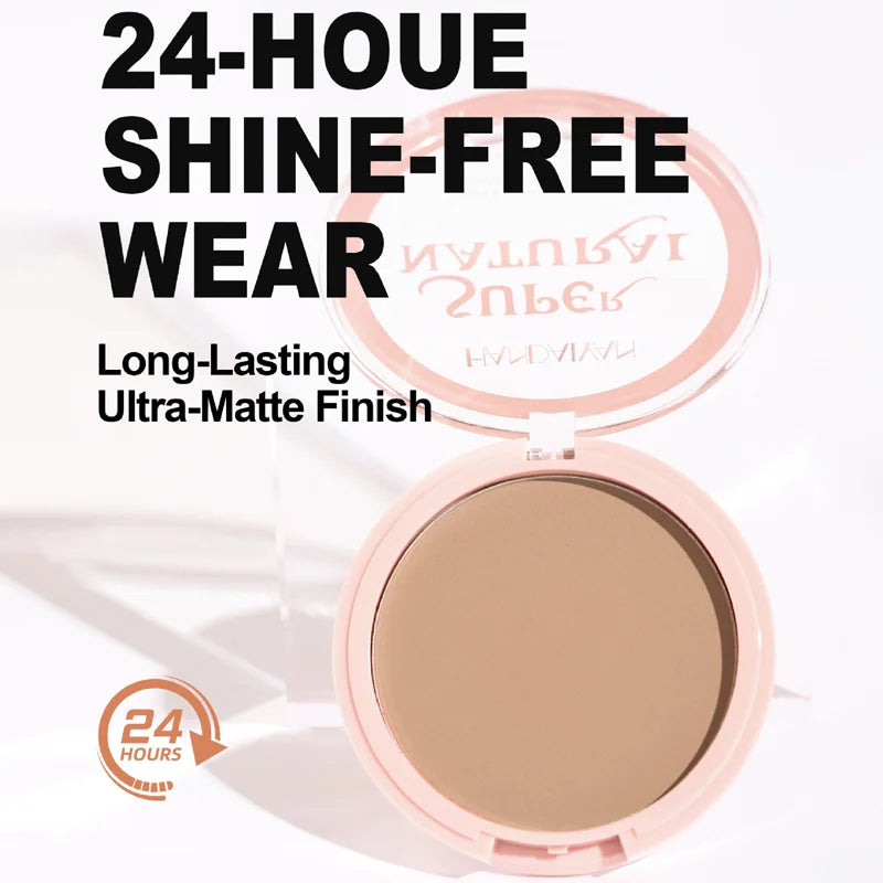 8 Color Matte Face Pressed Powder 24 Hours Oil Control Natural Setting Powder Foundation Full Coverage Waterproof Lasting Makeup
