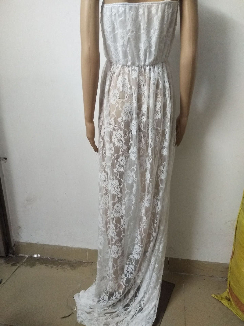 Slit-Front Pregnant Maternity Dresses for Pregnancy Pregnant Clothes Gown Women Sexy Photo Shoot Photography Props Clothing