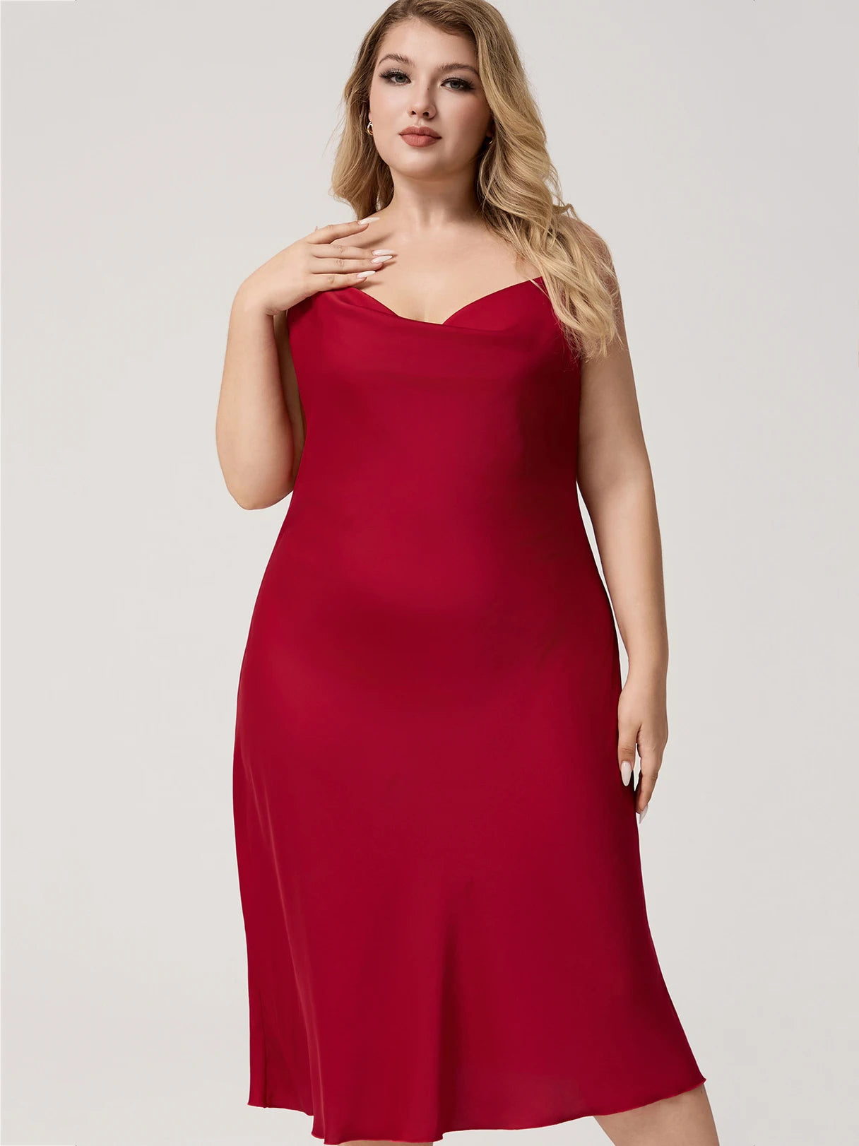 Sexy Burgundy Suspender Nightgown Intimate Lingerie Summer New Silk Satin Sleepwear Home Dress Plus Size Nightdress Loungewear