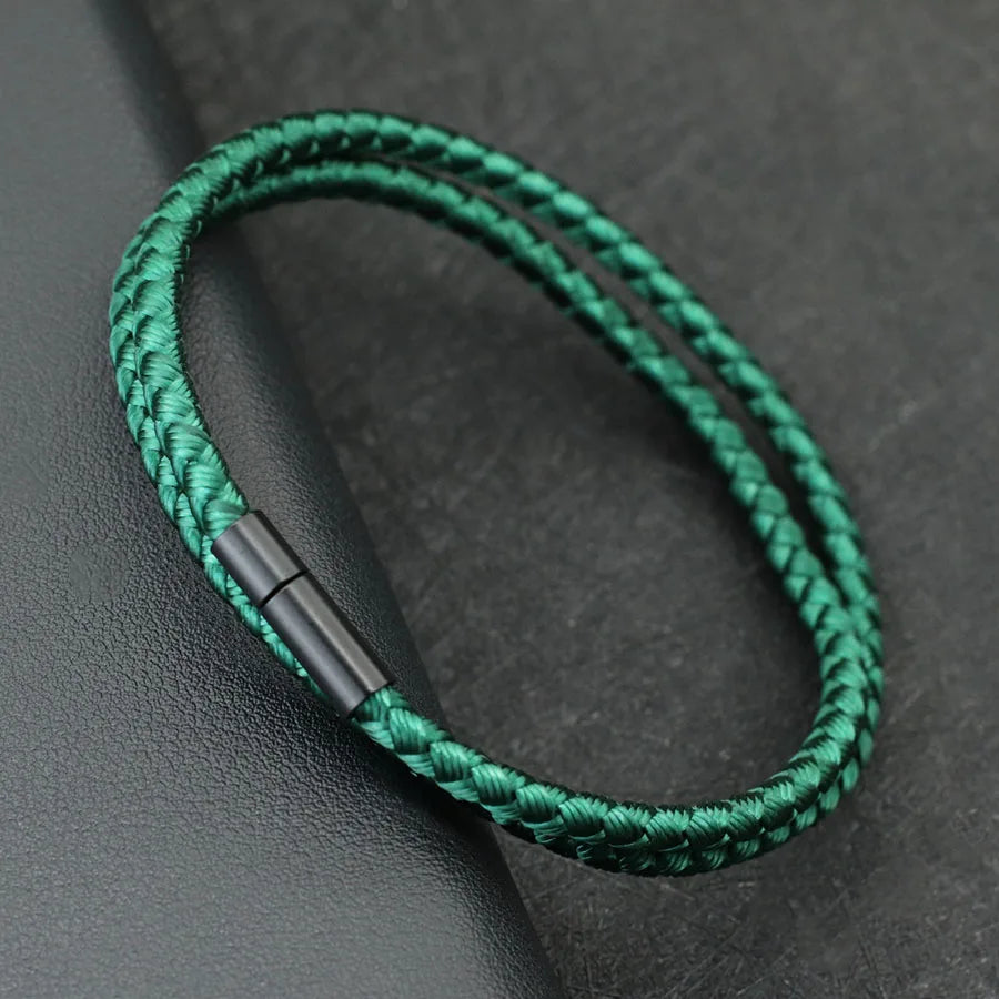 New Minimalist Keel Rope Bracelet For Men Bilayer Wrap Braslet Bangle Homme Nautical Braclet Gifts For Him Pulseria Joias
