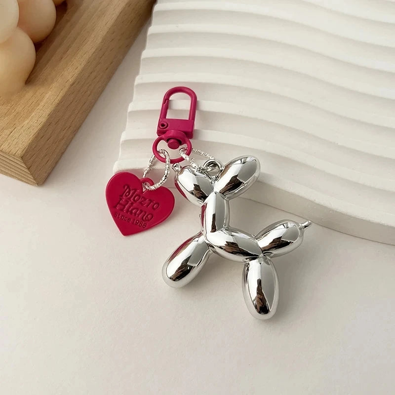 Fashion Keychain Punk Y2K Balloon Dog Keychains for Women Bag Pendant Jewelry Trinket Girl's Car Key Ring Key Chain Accessories