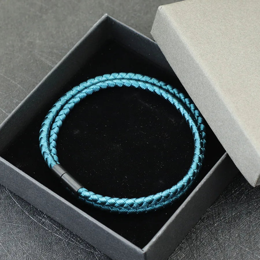 New Minimalist Keel Rope Bracelet For Men Bilayer Wrap Braslet Bangle Homme Nautical Braclet Gifts For Him Pulseria Joias
