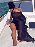Swimsuit Cover Up Women, Sheer Beach Cover Up Kaftan, Kimono Coverup, Long Dress, Bridal, Wedding, Handmade 150cm