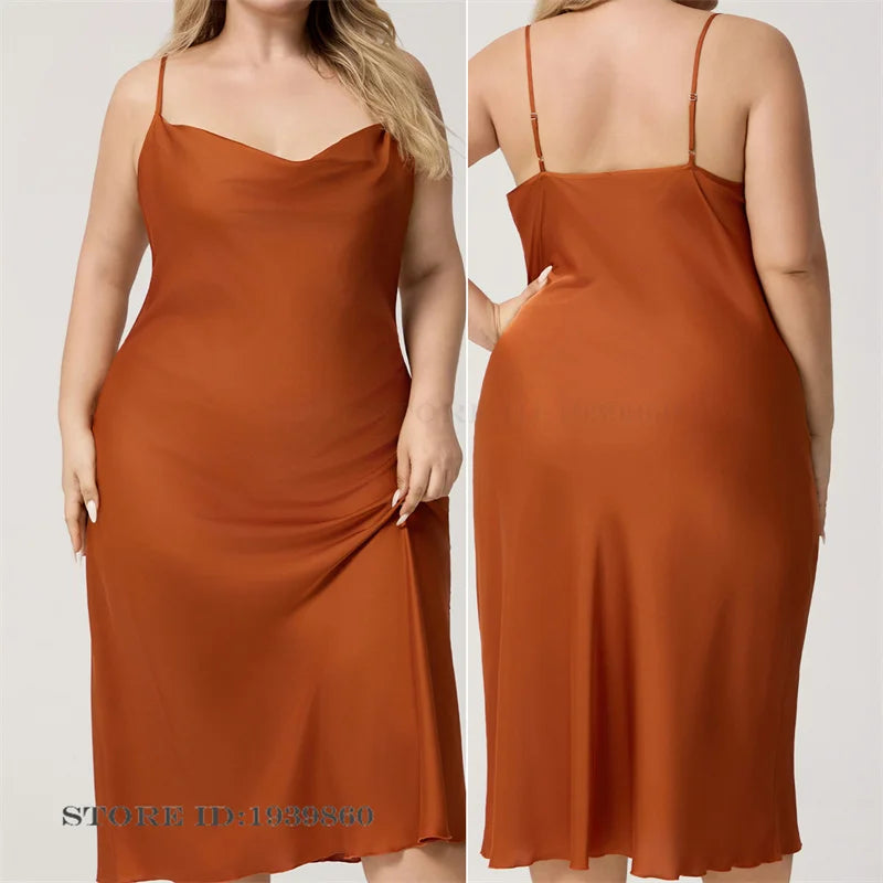 Sexy Burgundy Suspender Nightgown Intimate Lingerie Summer New Silk Satin Sleepwear Home Dress Plus Size Nightdress Loungewear