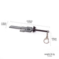 Anime Jujutsu Kaisen Keychain Nanami Kento Fushiguro Toji Weapon Model Pendant Keyring for Men Jewelry