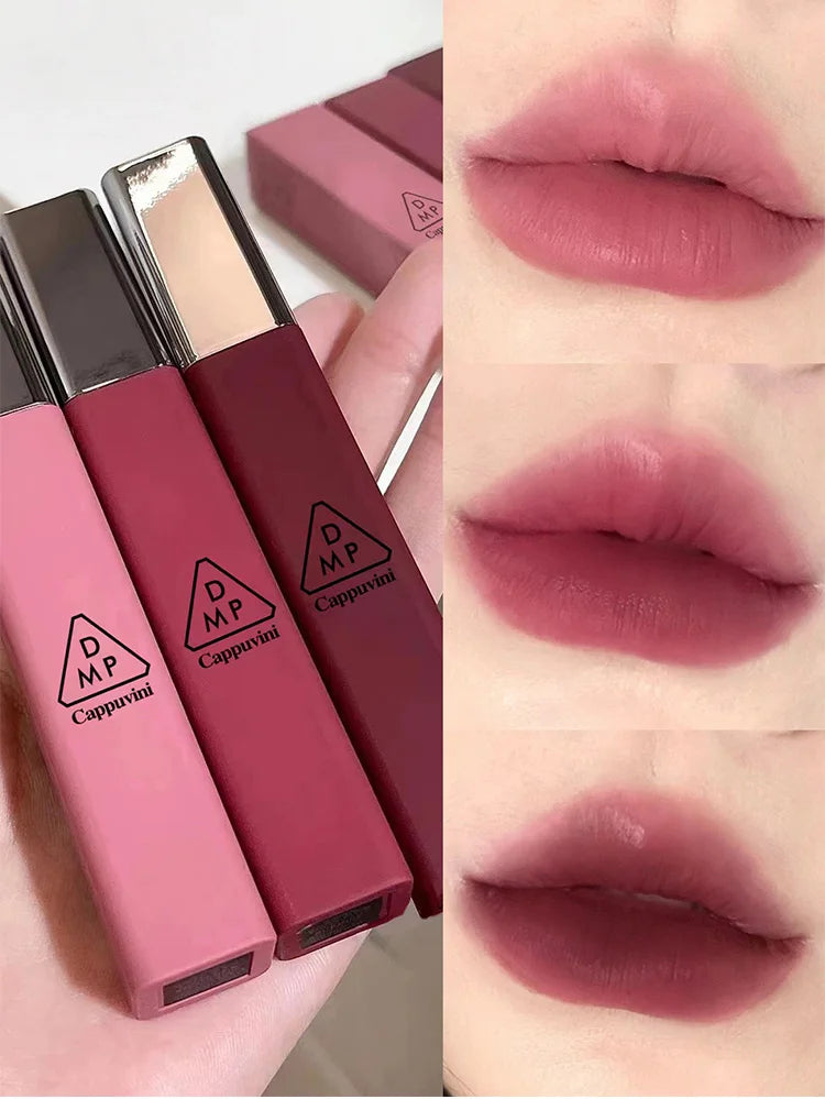 Cappuvini Matte Velvet Lip Glaze Moisturizing Smooth Long-Lasting Lipstick Makeup Lip Gloss