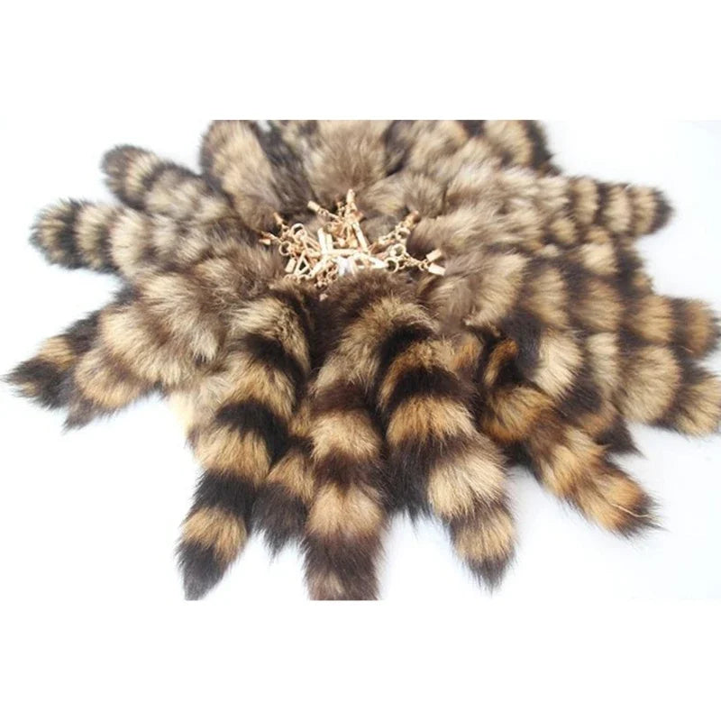 New Fashion Wolf Tail Fur Keychains Unisex Pendant Car Keyring Holder Key Chains Charm Bag Accessories Gifts