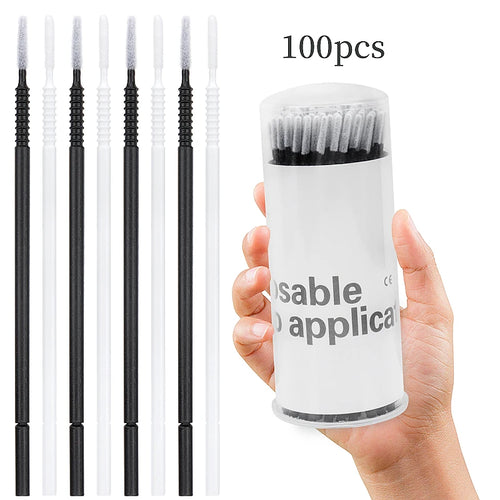 100 Pcs Disposable Spiral Handle Microbrush Mascara Wands Micro Brush Applicator Lashes Brushes Eyelash Extension Makeup Tools