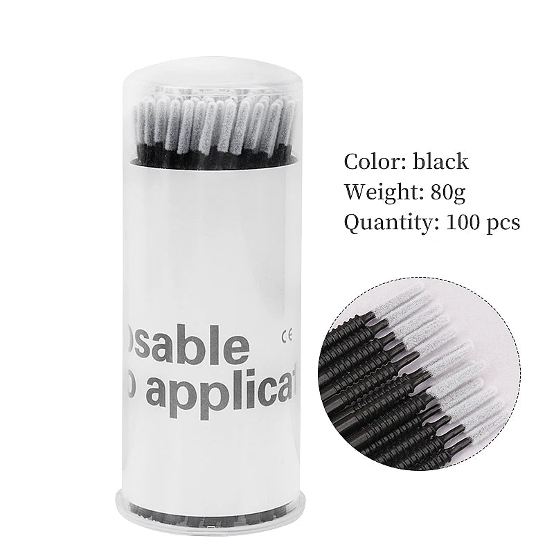 100 Pcs Disposable Spiral Handle Microbrush Mascara Wands Micro Brush Applicator Lashes Brushes Eyelash Extension Makeup Tools