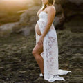 Slit-Front Pregnant Maternity Dresses for Pregnancy Pregnant Clothes Gown Women Sexy Photo Shoot Photography Props Clothing