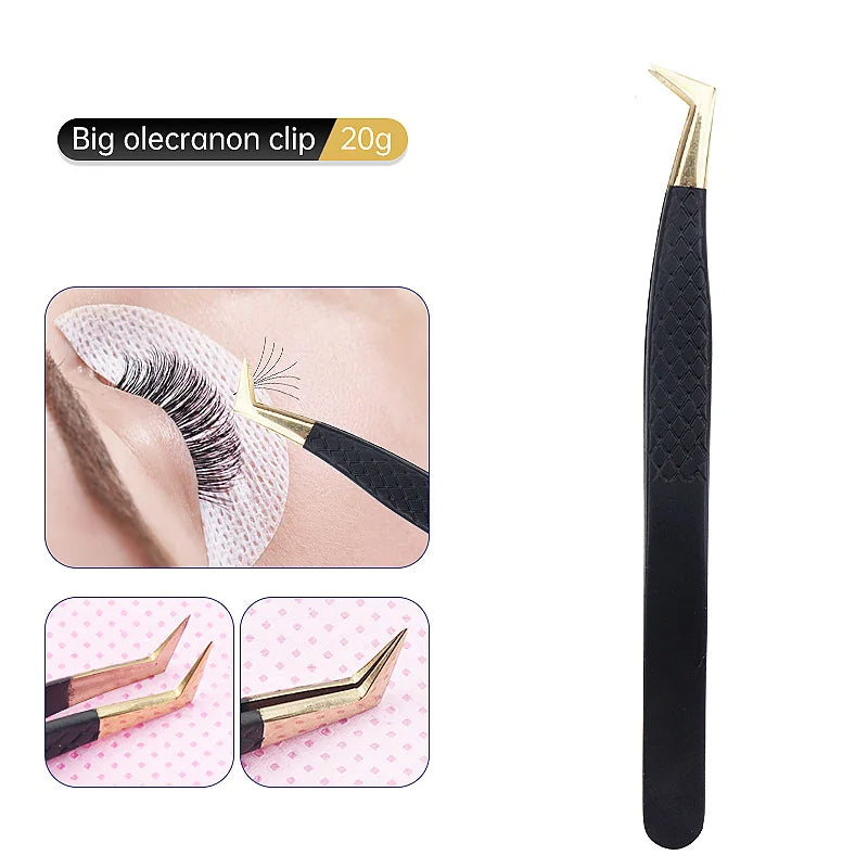 1pcs Makeup Eyelash Tweezers High Precision Clip Nail Drill Eyelash Eyebrow Stainless Steel Tweezers Woman Beauty Tools