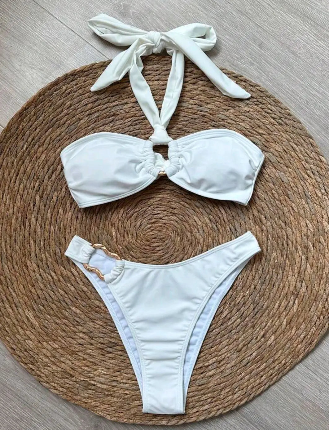 New Sexy White Bikinis Women's Swimwear Female Swimsuit For Swim Wear Bathing Suits Brazilian Bikini Set Beachwear Pool Bather