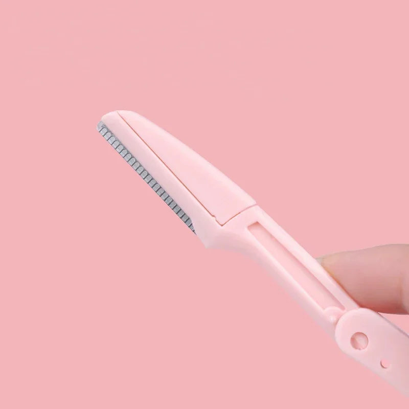 3pcs Fold Eyebrow Trimmer Scissors Hair Remover Eyebrow Comb Razor Eyebrow Clip Makeup Tools Face Razor for Women
