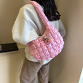 Korean Style Women's Shoulder Bag Cute Bubble Dumpling Foldable Cloud Bag Casual Fashion  bags for women luxury designer