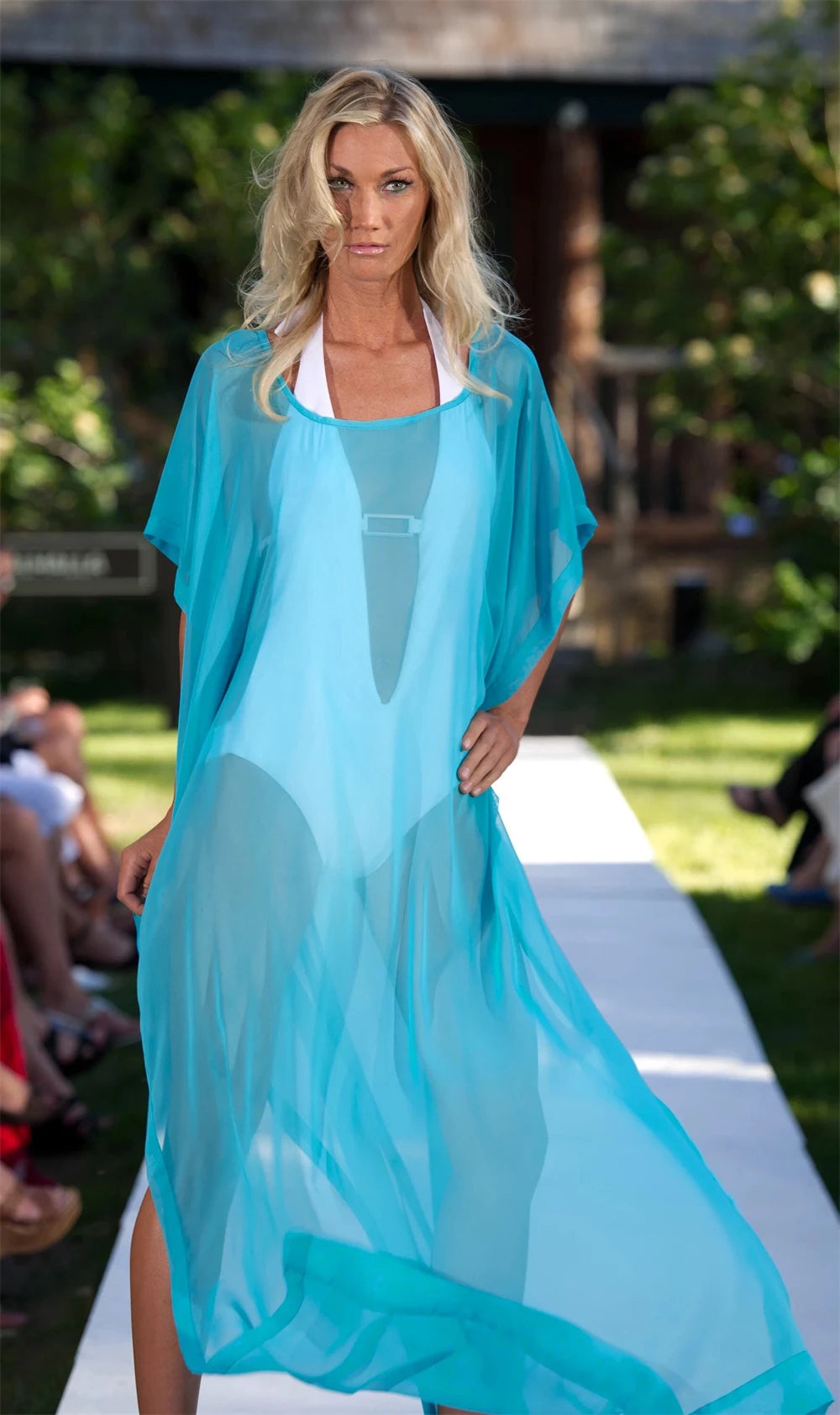 Swimsuit Cover Up Women, Sheer Beach Cover Up Kaftan, Kimono Coverup, Long Dress, Bridal, Wedding, Handmade 150cm