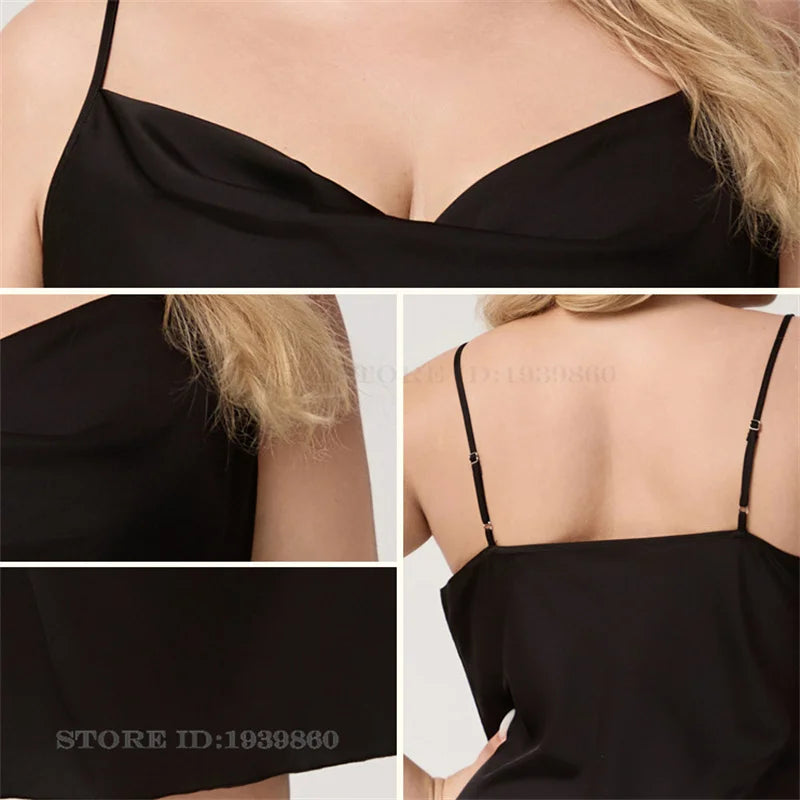 Sexy Burgundy Suspender Nightgown Intimate Lingerie Summer New Silk Satin Sleepwear Home Dress Plus Size Nightdress Loungewear