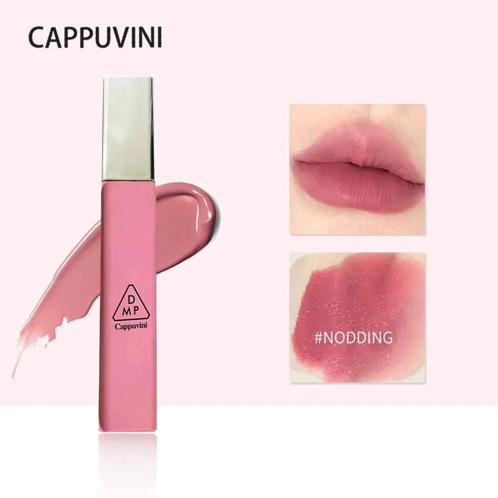 Cappuvini Matte Velvet Lip Glaze Moisturizing Smooth Long-Lasting Lipstick Makeup Lip Gloss
